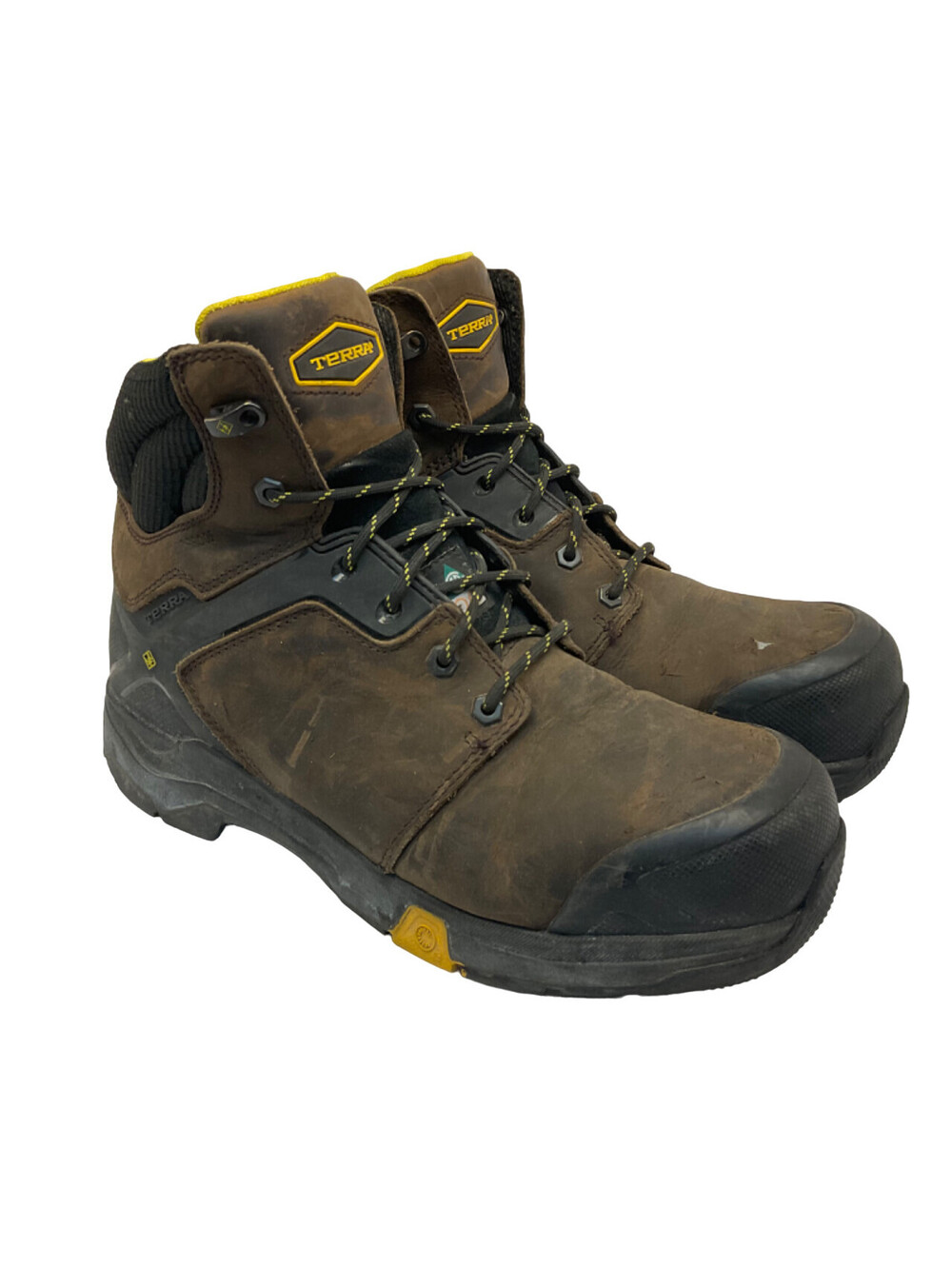 Terra Men's 6” Carbine Composite Toe Waterproof Work Boots Brown Size 10W